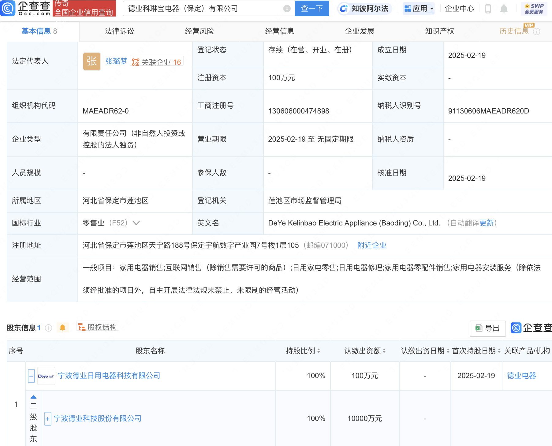德業(yè)股份新動(dòng)作：成立電器銷售公司，布局家用電器市場:電器銷售公司